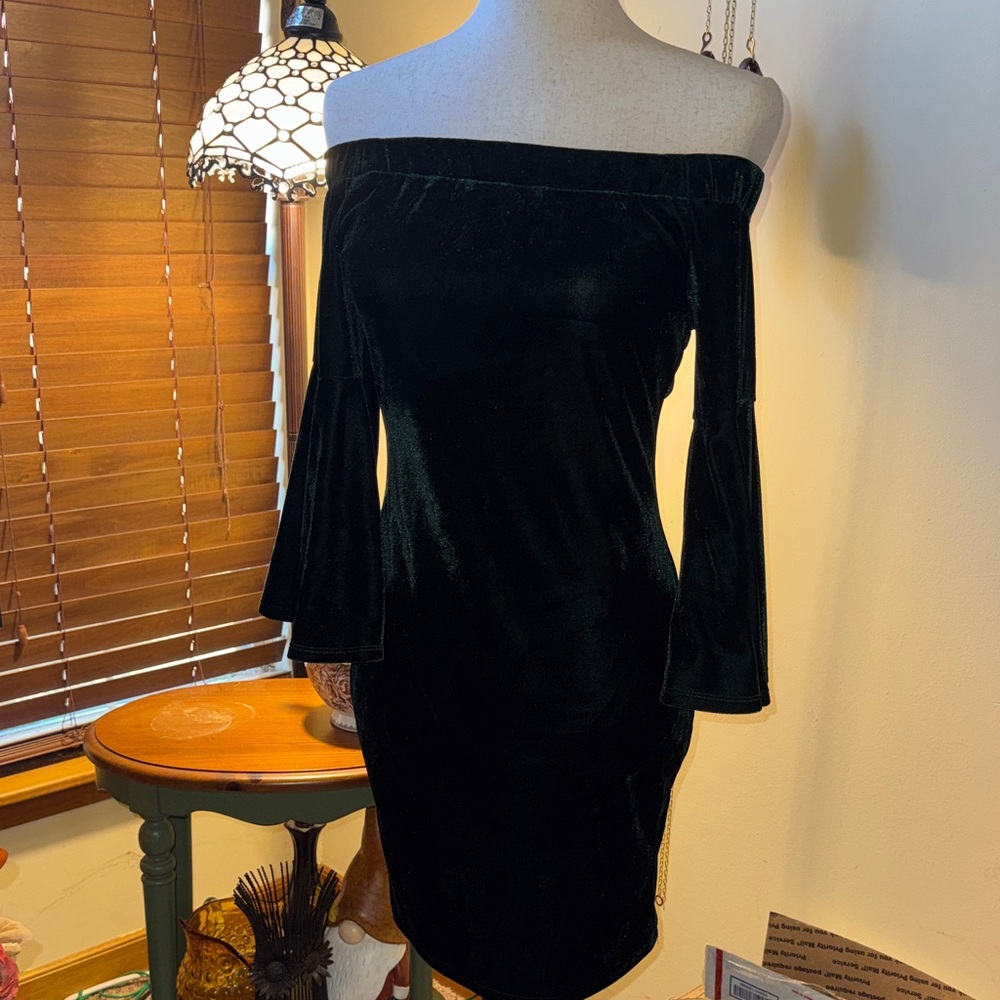Giani Bernini velvet green Strapless Dress